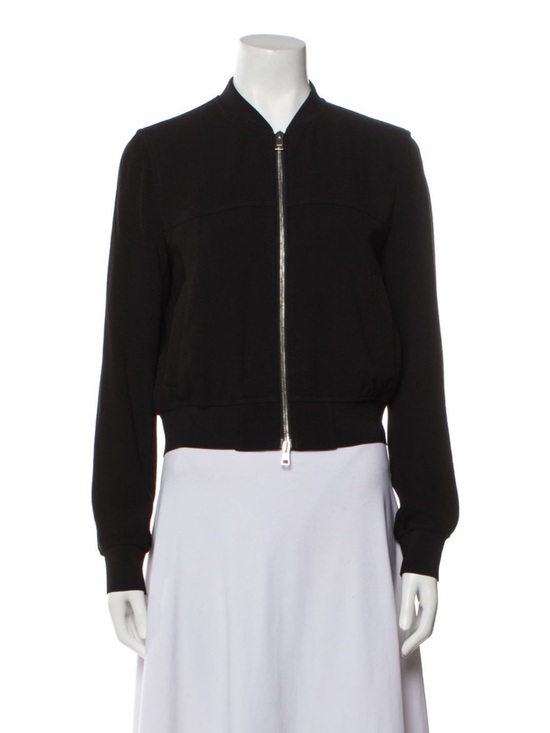 Theory Jackets & Blazers - Theory Black Zip-Front Bomber Jacket